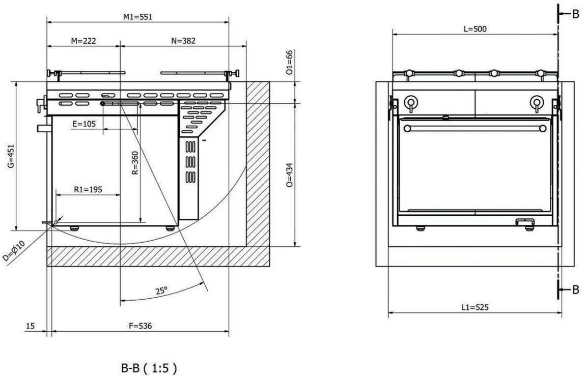 Techimpex Horizon 3 Inductie kookplaat met oven - 00590618 4 - 00590618