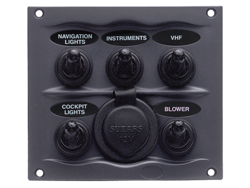 BEP swd paneel, 5 schakelaars+20mm plug - 00598689 01 small - 00598689