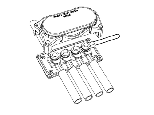 BEP vermogensstrip 300A, 4 aansluitingen - 00598700 02 small - 00598700