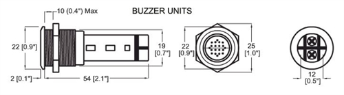 BEP buzzer en warninglight metaal 24v red led - 00599141 01 small - 00599141