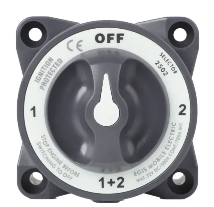 Egis Mobile Heavy Duty-Series 600A  Battery Selector Switch Off/1/Both/2, Bulk Pack - 00599560 1 - 00599560
