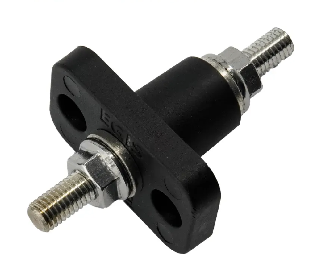 Egis Mobile Feed Through Terminal, Black, M10 (5/16"), Retail Pack - 00599587 2 - 00599585