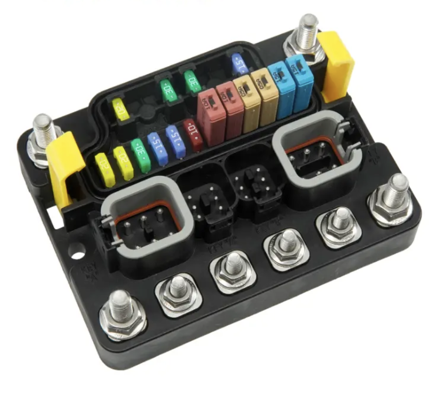 Egis Mobile MT Series 12 Pos Sealed ATM Fuse/CB Block + 250 A Ground Bus, Retail Pack - 00599591 1 - 00599591