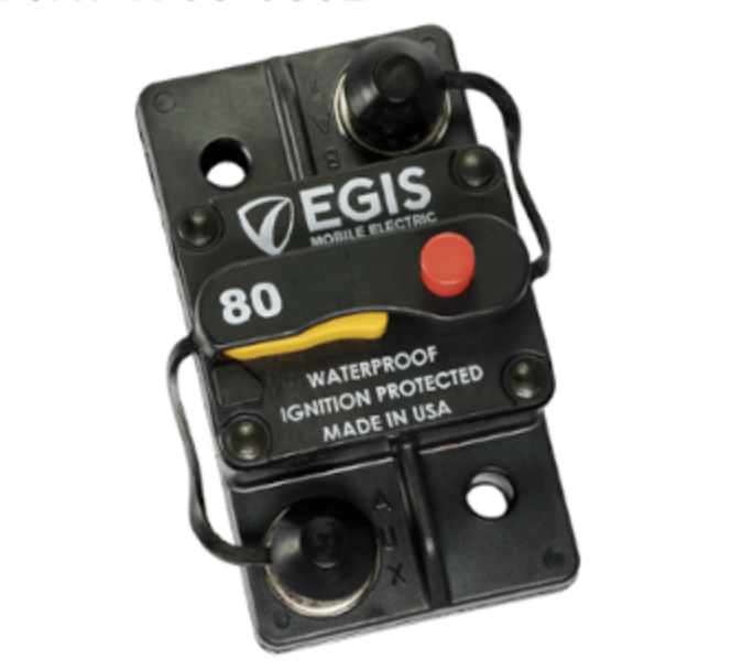 Egis Mobile Circuit Breaker, 85 Series, Surface Mount, 80 Amp, Retail Pack - 00599594 1 - 00599594