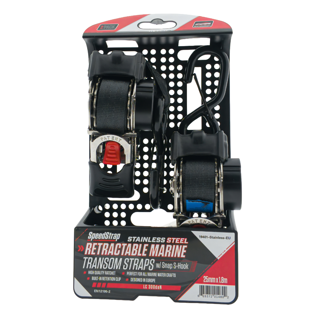 Speedstrap 1"x6' Tie-down automatisch oprolbare spanbanden small, rvs ratel, 2 st. - 00631004 1 - 00631004