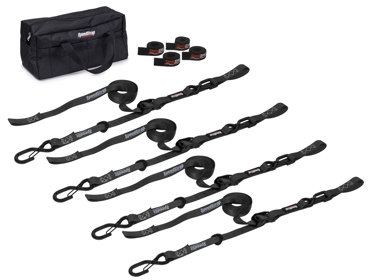 Speedstrap 25 mm Cam-Lock Kit, Tie-down, s-haken en lus, 300 cm, zwart - 00631025 1 - 00631025