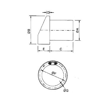 Rvs Huiddoorvoer + Klep 10"/254mm - 01510011 03 small - 01510011