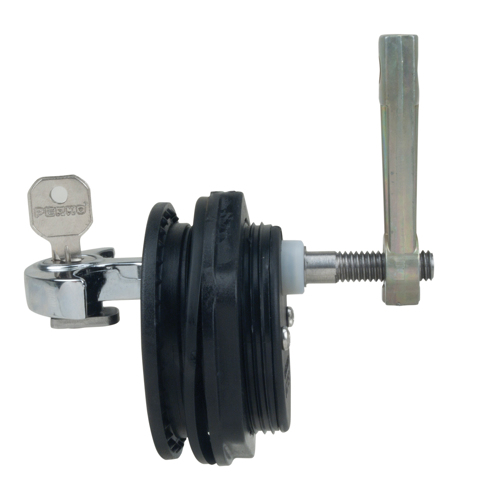 Perko Luiksluiting, Recht M/Slot Zwart, intrekbare schoot - 04710928 01 small - 04710928