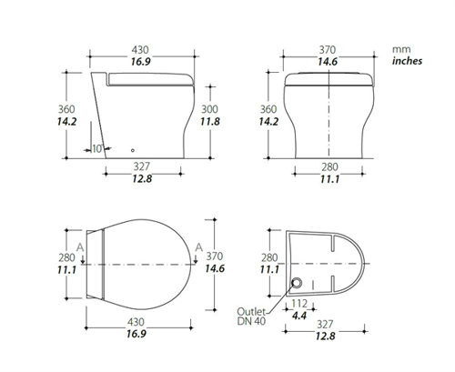 Tecma Elegance 2G Cut, 230V, Laag, Poly SoftClose, Multiframe 2-knops SFT, solenoid - 11111211 02 small - 11111211
