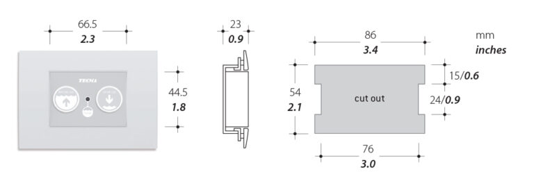 Tecma Multiframe 2 knops bedieningspaneel SFT - 26000184 02 - 26000184