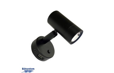 B&Aring;TSYSTEM Leeslamp MiniTube D4 met USB zwart