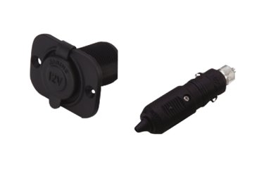 12 Volt stopcontact en stekker 20 mm