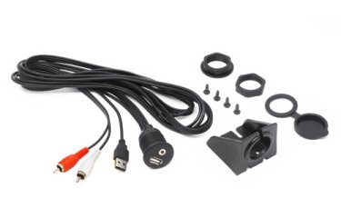 HMA USB AUX IN - Waterproof stopcontact met USB en 3.5 jack